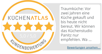 Das Siegel vom Küchen-Atlas zeigt unsere Top-Bewertungen