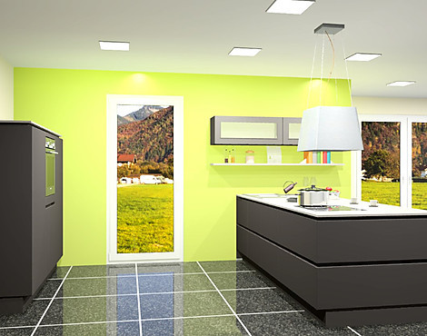 Individuell planbar! - Moderne Grifflose KÜCHE. 280x190 cm.
