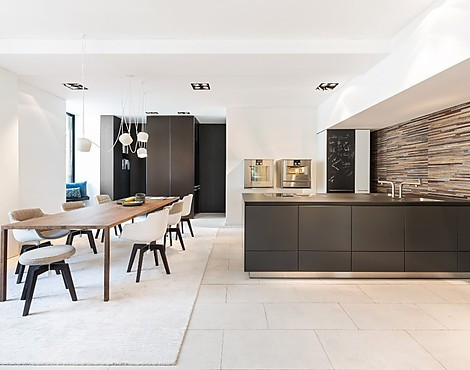 Elegante Insellösung in Mattlack, graphit - b3
