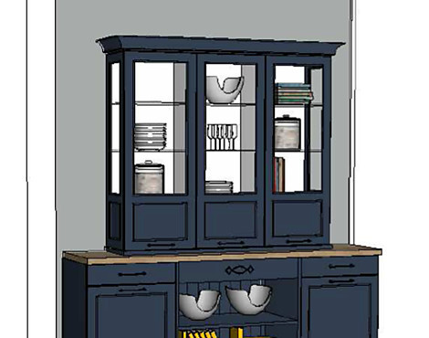 Sideboard Bristol - C198 Samtblau