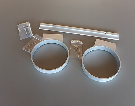 2 Kräutertopf-Halter & Mauerleiste für die Wand - b3 Aluminium