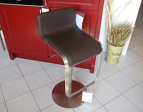 Barhocker - Kunstleder dunkelbraun