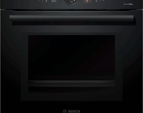 Bosch Serie 8 Einbau-Backofen mit Mikrowellen- Dampffunktion Carbon black - HNG8764C7