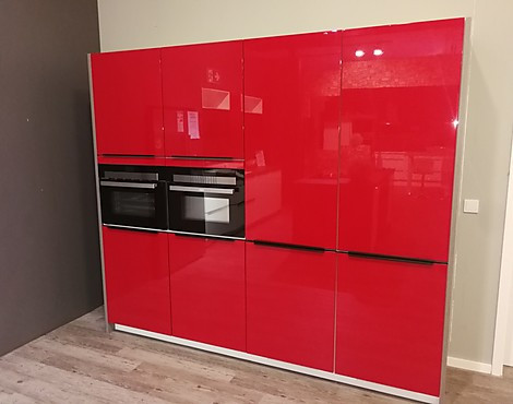 Moderne Hochglanzfront in weiß/rot - Cristal Colour Line