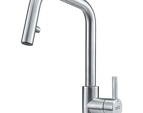 Armatur mit Ausziehbrause, Edelstahl - 115.0529.207