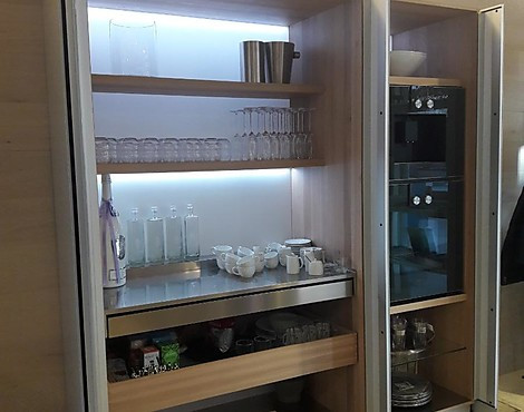 Taschentürenschrank ARTEMATICA Aluminium geriffelt und Ulme furniert - Artematica