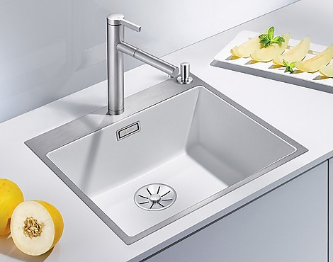 Edle Einbauspüle blanco Subline in weiß - SUBLINE 500-IF/A SteelFrame