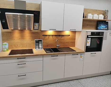 moderne Einbauküche - Loft -satin Softlack