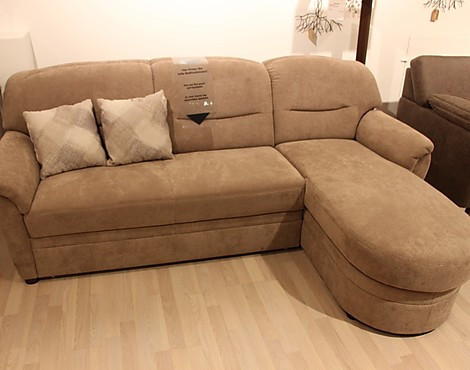 Noble Sitzgarnitur mit hochwertigem Stoff in schönem Beige (Belle Mandel) - Polstergarnitur Collo