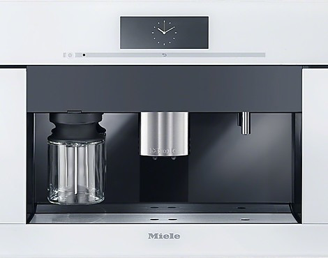 Einbaukaffeevollautomat mit Festwasseranschl. in Brillantweiß - Miele CVA6805 BRWS