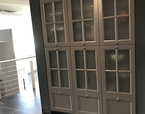 Küchen Vitrine in Grau Matt-Lack - Vitrine Monaca