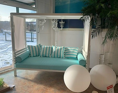 Daybed inklusive Kissen / Gartenmöbel Aluminium weiss - Flow