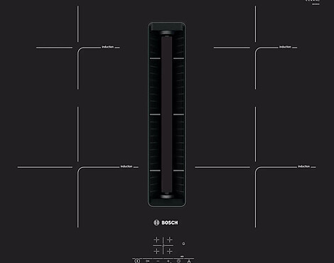 PIE601B15E Bosch Serie | 4 Induktions Kochfeld mit integriertem Dunstabzug 60 cm - PIE601B15E