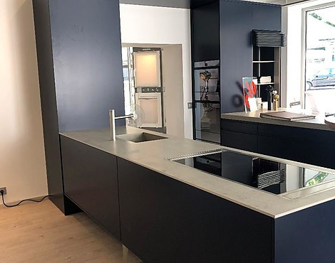 Moderne Lackküche mit Insel - Pur FS