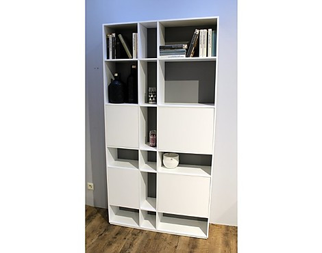 Lack Bianco matt kombiniert mit Lack Polvere matt z.B. als Bücherregal - Monte Regal Weiß