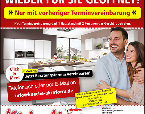 Kundeninformation und Serviceangebot während des in der Pandemie erforderlichen Shutdowns! - Onlineplanung und Beratung auch per Videochat