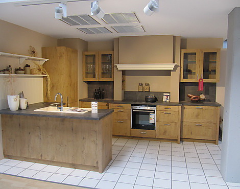 Moderne Holz / Landhausküche - XL 3310 Castell Eiche Nachbildung