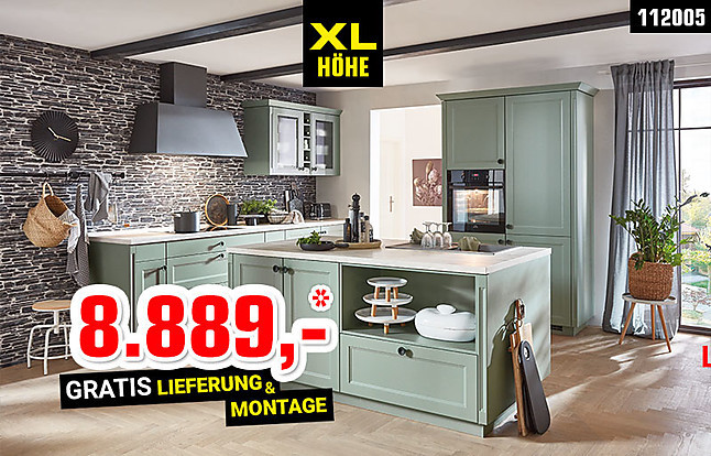 NobiliaMusterküche Zurückhaltender moderner Landhausstil mit dezenten