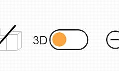 Switch-Button zwischen 2D- und 3D-Ansicht