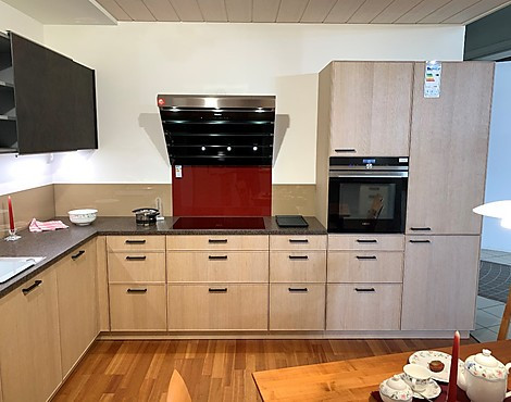 moderne Küche, Landhausstil, Eiche perlmutt gebürstet - modener Landhausstil, Eiche