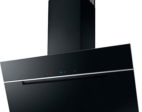 Edle Dunstabzugshaube in schwarz von Samsung - Wandmantel NK36M7070VB Glas schwarz 89.8cm
