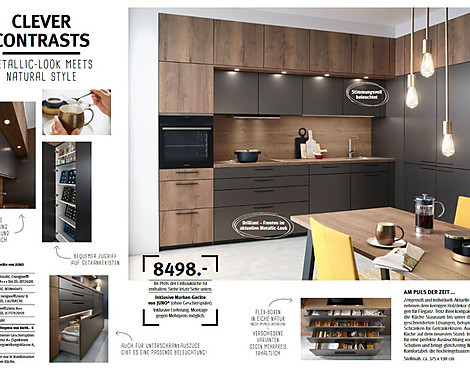 Metallic look kombiniert mit Holzdekor - CRE und COA