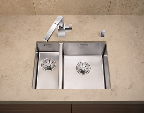 Unterbau-Einbaubecken-Edelstahl - BLANCO Claron 340/180-U Hauptbecken rechts