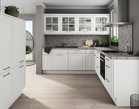 Aktionsküchen Komfort mit Granit und Siemens-Elektrogeräten - L-Küche - - Komfort Siemens