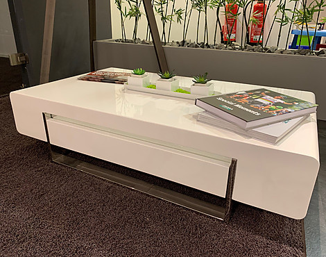 Dezenter weißer Couchtisch Modell CASE - Preisreduzierung!/H - CASE Couchtisch
