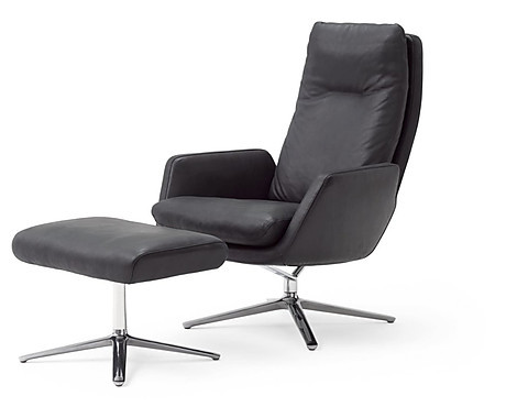Cor Sessel & Hocker - Cordia Leder schwarz