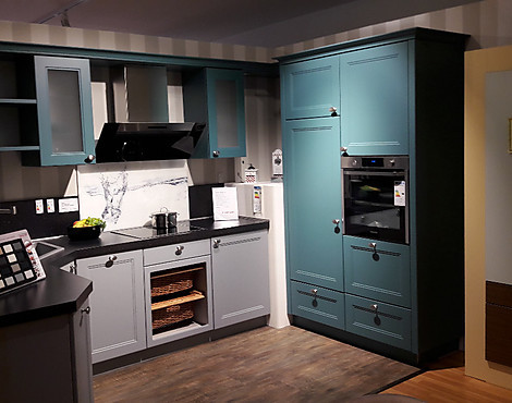 moderne Landhausküche, 2-farbig, U-Form - W 10 Windsor Lack