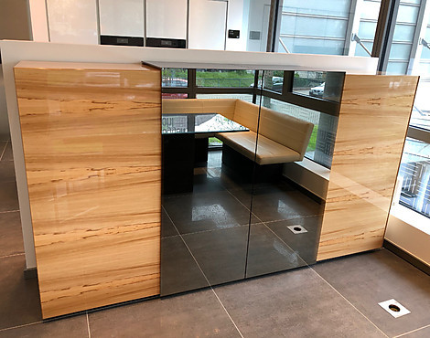 TV Schrank mit Schiebetüren - Front in Echtholz hochglanz