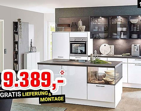 Fronten in Lacklaminat, Alpinweiß Hochglanz – Klare Linien, edle Materialien und eine klar strukturierte Innenarchitektur - Flash