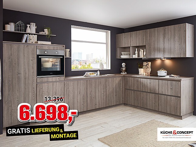 NobiliaKüchenangebot Moderne Küche in Eiche Bergamo in Dortmund