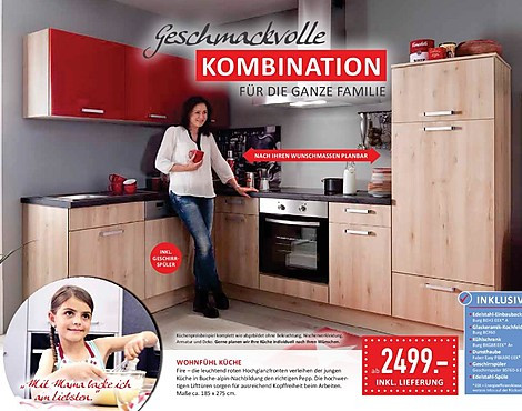 So könnte Ihre Küche aussehen - geschmackvolle Kombination