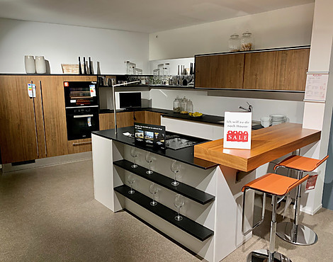 Stilvolle, moderne Echtholzfurnierte Küche - GL-1426