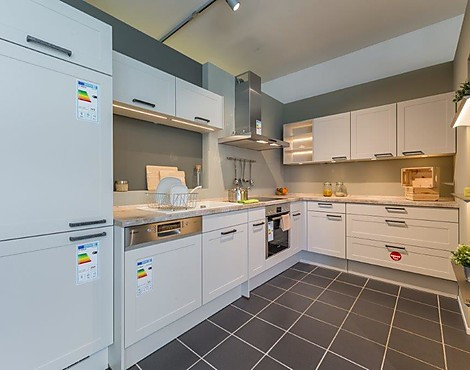 Moderne Landhausküche in L-Form - 766 Savanne matt