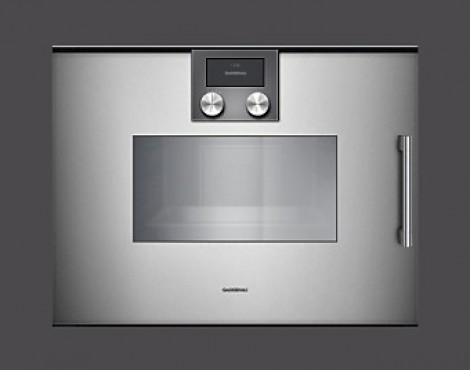 Gaggenau Dampfbackofen Serie 200 Metallic NEUGERÄT - BSP 251110 linksangeschlagen