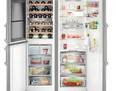 Liebherr Side-by-Side Kühlschrank mit Weinkühler - SBSes8486-21