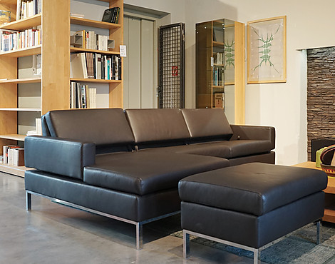 Echt Ledersofa "tomo" mit Funktionen - Tomo