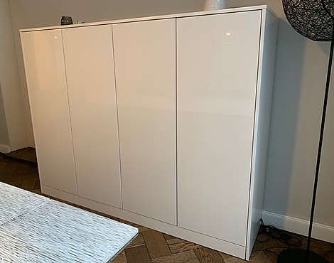 SieMatic Highbordschrank Hochglanzlack Lotusweiss - SieMatic SE 5005 L