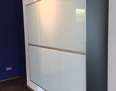 Glas-highboard - wandhängend - b3 Glas und Alu dunkel
