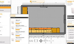 2D-Ansicht der geplanten Küchenmöbel