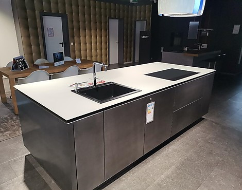 Inselblock - AV 7070-GL in Industriestahl Metallic Lack geschliffen