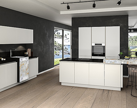 Aktionsküchen Premium mit Granit und Miele -Geräten - Inselküche - Inklusive Granitneuheiten! - Premium Miele