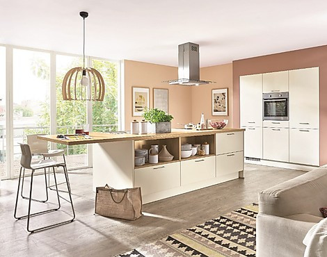 Moderne Einbauküche mit Insel inkl. Geräte - Fashion