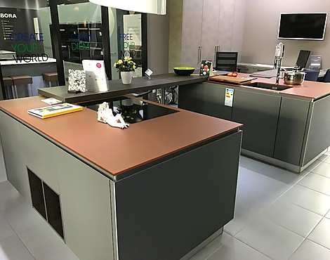Designer Küche Pronorm Y-Line 2 x Insel Theke Hochschrank wand Geräte Neff und falmec Glasplatte - Designer Küche Pronorm Y-Line 2 x Insel Theke Hochschrank wand Geräte Neff und falmec Glasplatte