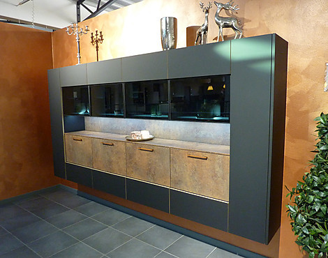 Rempp Sideboard - Rempp Milano Fenix nero ingo / Cliff fero oxide