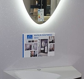 Design Gäste-WC Lösung mit Mineralguss-WT 66 cm breit