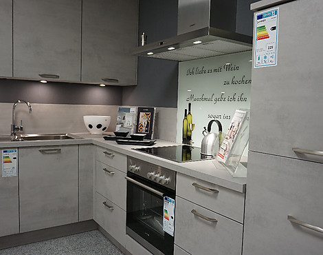 Top Aktuelle Beton Optik Küche - Riva Beton grau